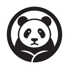 Gentle Giants: Vector Illustrations of Panda Silhouettes, Capturing the Endearing Charm and Peaceful Nature of These Beloved Creatures.