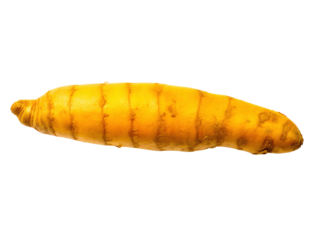 a yellow carrot with stripes