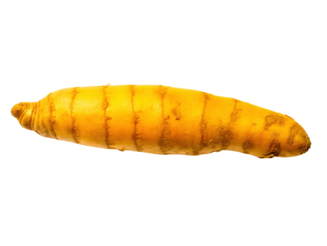 a yellow carrot with stripes