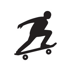 Urban Thrills: Vector Illustrations of Skateboarder Silhouettes, Capturing the Energy and Excitement of Skateboarding Culture in Urban Landscapes.