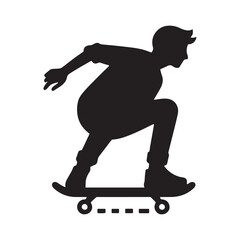 Urban Thrills: Vector Illustrations of Skateboarder Silhouettes, Capturing the Energy and Excitement of Skateboarding Culture in Urban Landscapes.