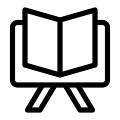 al quran line icon