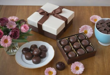 Decadent Delights: Chocolates and Blooms