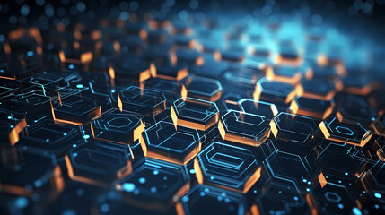 Fototapeta premium Modern digital futuristic abstract background, technology background