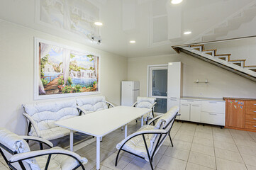 interior apartment room bathroom, sink, decorative elements, toilet. WC, sanitary unit, wash room