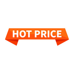 hot price Text In Orange Ribbon Rectangle Shape For Sale Promotion Business Marketing Social Media Information Announcement
