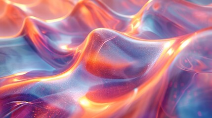 Obraz premium Vibrant Holographic Waves