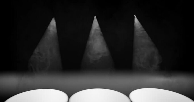 render of spot light highlight on stage for focus light beam
