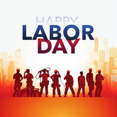 Happy Labours day celebration background with text  
