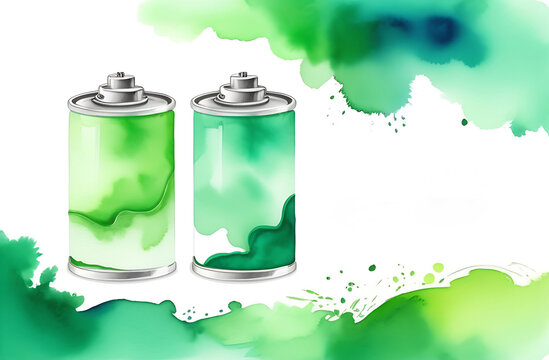 National Battery Day. February 18. Holiday concept. Template for background, banner, card, poster with text inscription.