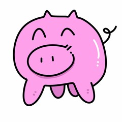 illustration of cartoon pig