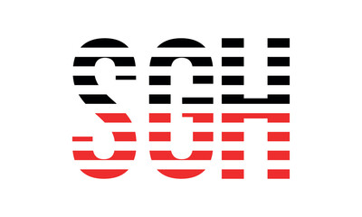 SGH three initial letter iconic line negative space minimal logo design vector template. monogram, abstract, wordmark, business, typography, minimalist, brand, company, flat, modern, unique, simple