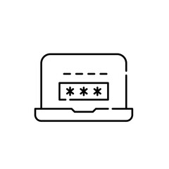Laptop user account profile login. Pixel perfect icon