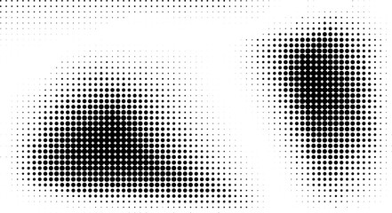 Halftone faded gradient texture. Grunge halftone background. Monochrome gradient background. Vector illustration