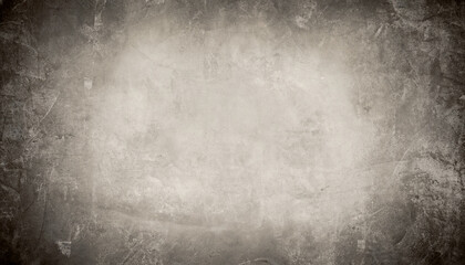 Abstract monochrome light grey tones vignette with lighter scratches on sepia old textured background with old stone vintage grunge peeled and scratched texture wallpaper or paper