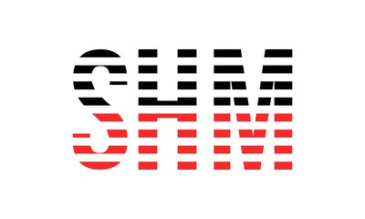 SHM three initial letter iconic line negative space minimal logo design vector template. monogram, abstract, wordmark, business, typography, minimalist, brand, company, flat, modern, unique, simple