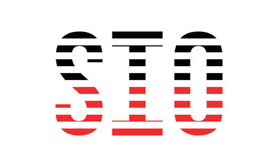 SIO three initial letter iconic line negative space minimal logo design vector template. monogram, abstract, wordmark, business, typography, minimalist, brand, company, flat, modern, unique, simple