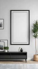 big picture frame interior wall art poster indoor mockup template