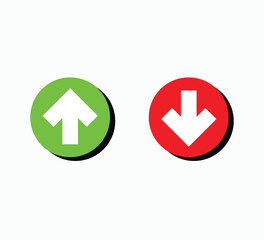 a simple green up and red down vector