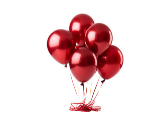 a bunch of red balloons