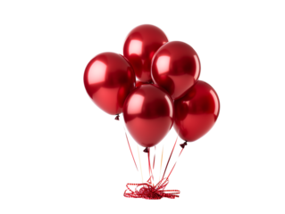 a bunch of red balloons