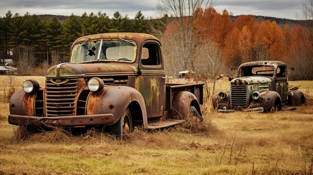 antique old farm trucks