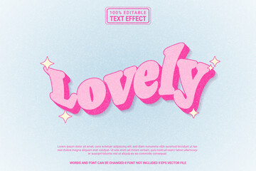 Editable text effect Lovely 3d cartoon template style modern premium vector