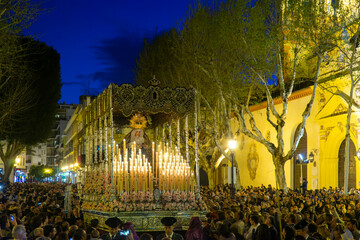 palio de María Santísima de La O en la semana santa de Sevilla