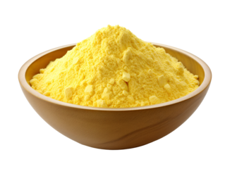 a bowl of yellow powder