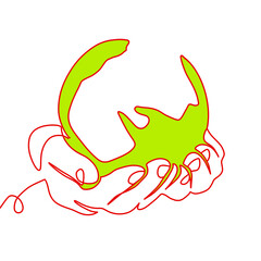 world health art line, illustration	
