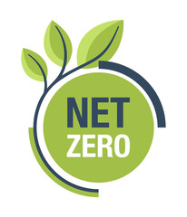 Net zero - carbon neutrality emblem