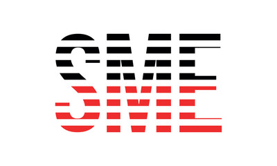 SME three initial letter iconic line negative space minimal logo design vector template. monogram, abstract, wordmark, business, typography, minimalist, brand, company, flat, modern, unique, simple