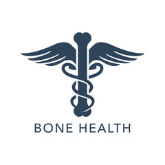 Bone Health flat emblem - for vitamins or therapy