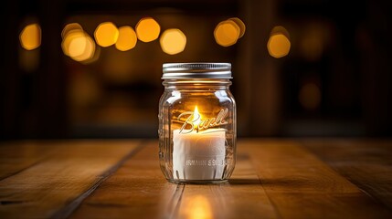 vintage mason jar candle