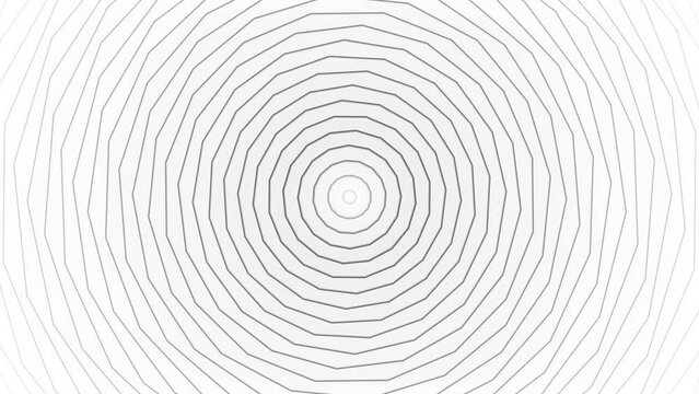 Abstract radio waves gray color animation. White background 4k video moving. 