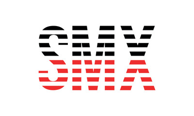 SMX three initial letter iconic line negative space minimal logo design vector template. monogram, abstract, wordmark, business, typography, minimalist, brand, company, flat, modern, unique, simple