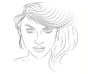 fantasy girl line art