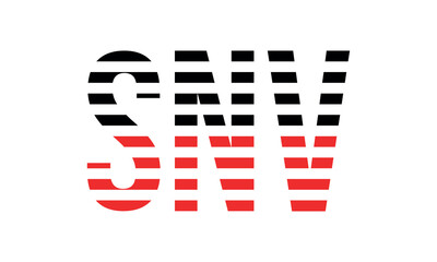 SNV three initial letter iconic line negative space minimal logo design vector template. monogram, abstract, wordmark, business, typography, minimalist, brand, company, flat, modern, unique, simple