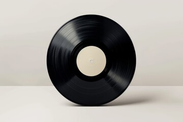 Mockup of a blank vinyl album cover sleeve isolated with a clipping path Gramophone music plate...
