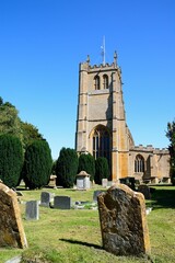 View of All Saints church and graveyard, Martock, Somerset, UK, Europe.