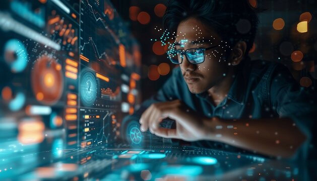 Data Visualization for Decision-Making, data visualization in decision-making with an image showing data scientists creating interactive charts and graphs to communicate complex insights effectively, 