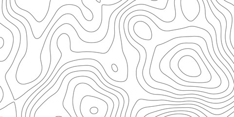 Abstract background of the topographic contours map with geographic line map design .Modern design with white background wavy pattern design. Background for desktop, topology, digital art . - obrazy, fototapety, plakaty