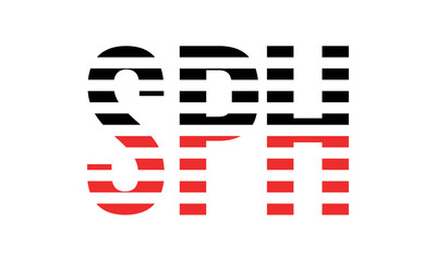 SPH three initial letter iconic line negative space minimal logo design vector template. monogram, abstract, wordmark, business, typography, minimalist, brand, company, flat, modern, unique, simple