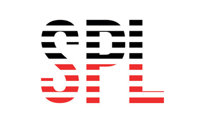 SPL three initial letter iconic line negative space minimal logo design vector template. monogram, abstract, wordmark, business, typography, minimalist, brand, company, flat, modern, unique, simple