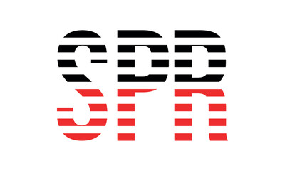 SPR three initial letter iconic line negative space minimal logo design vector template. monogram, abstract, wordmark, business, typography, minimalist, brand, company, flat, modern, unique, simple