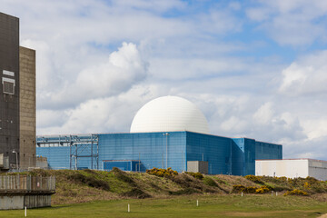 Sizewell B nuclear power station, on the site of the upcoming Sizewell C power station. Suffolk, UK