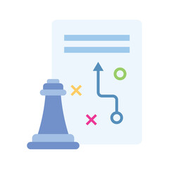 Tactical planning, strategy flat vector design in modern style