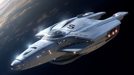 Space agency proudly showing off their new star ship AI generative