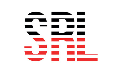 SRL three initial letter iconic line negative space minimal logo design vector template. monogram, abstract, wordmark, business, typography, minimalist, brand, company, flat, modern, unique, simple