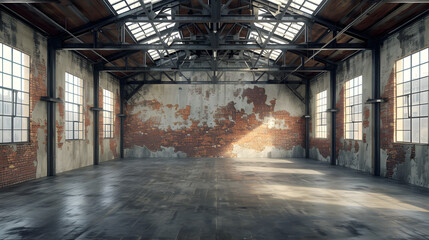 Abandoned Industrial Loft Style Warehouse: Unlocking Hidden Real Estate Gems, AI Generative